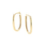 9kt Yellow Gold Paperclip 14.5mm Oval Huggie Earrings -Paddington Jeweller - Ojco