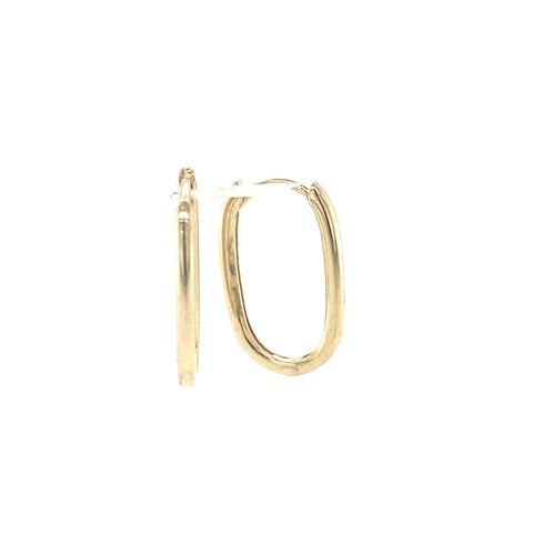 9kt Yellow Gold Paperclip 14.5mm Oval Huggie Earrings -  Paddington Jeweller - Ojco