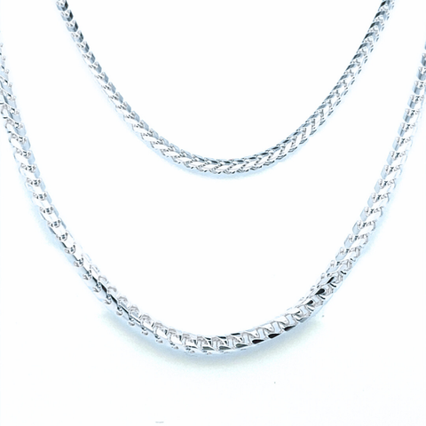 Franco Chain - 1.4mm Platinum -  Paddington Jeweller - Ojco