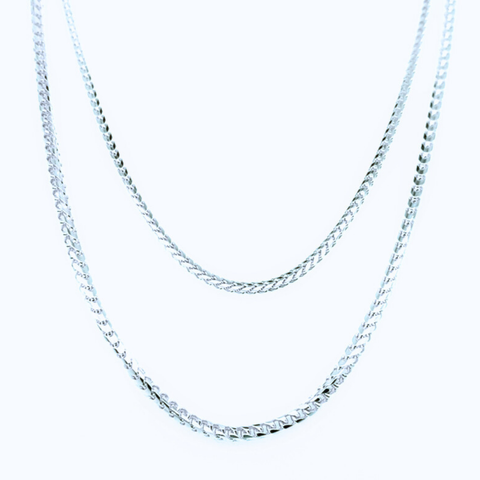 Franco Chain - 1.4mm Platinum -  Paddington Jeweller - Ojco