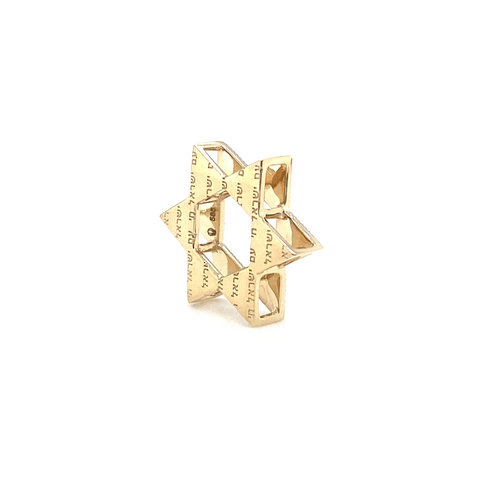 Double Plain Star of David Pendant -  Paddington Jeweller - Ojco