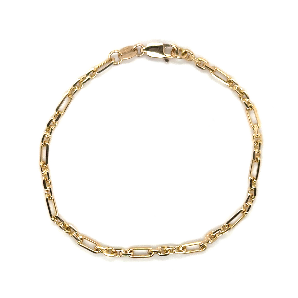 Gold Figaro chain suitable for layering or wearing alone