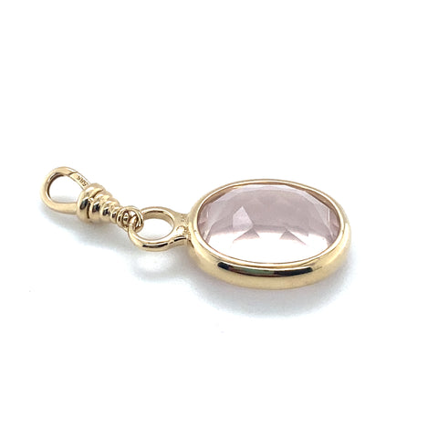 Enhancer Rose Quartz Oval -  Paddington Jeweller - Ojco