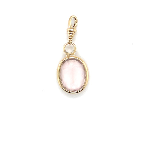 Enhancer Rose Quartz Oval -  Paddington Jeweller - Ojco