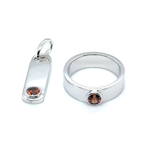 Hugo - Pendant Orange Zirconia