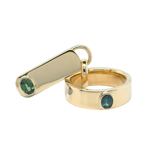 Hugo Ring with Oval Sapphire - Men Collection -  Paddington Jeweller - Ojco