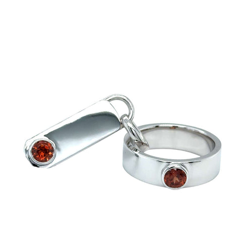 Hugo - Pendant Orange Zirconia