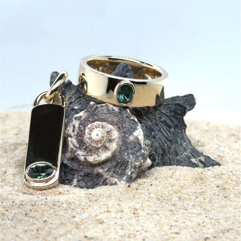 Hugo Pendant with Oval Sapphire - New Men Collection -  Paddington Jeweller - Ojco