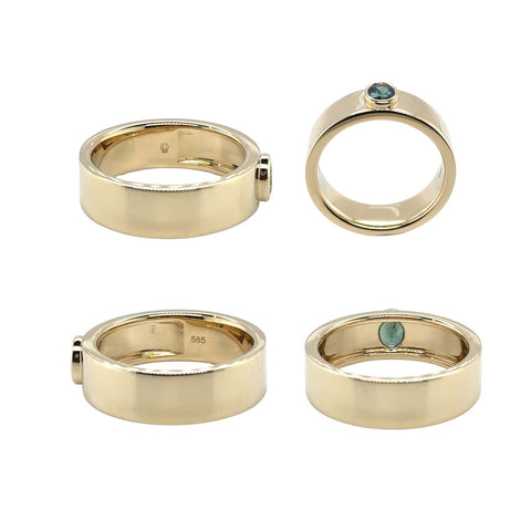Hugo Ring with Oval Sapphire - Men Collection -  Paddington Jeweller - Ojco