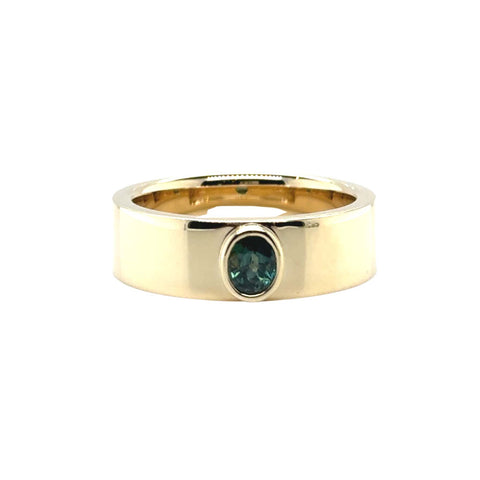 Hugo Ring with Oval Sapphire - Men Collection -  Paddington Jeweller - Ojco