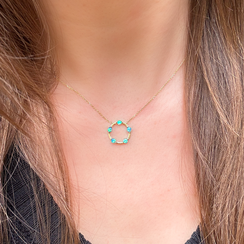 Arianna - Australian Light Opal Necklace