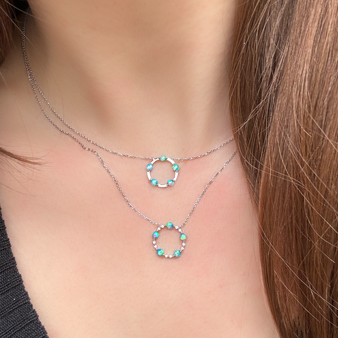 Arianna - Australian Light Opal Necklace