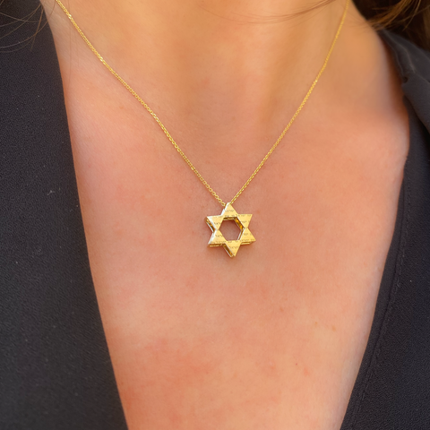 Double Plain Star of David Pendant -  Paddington Jeweller - Ojco