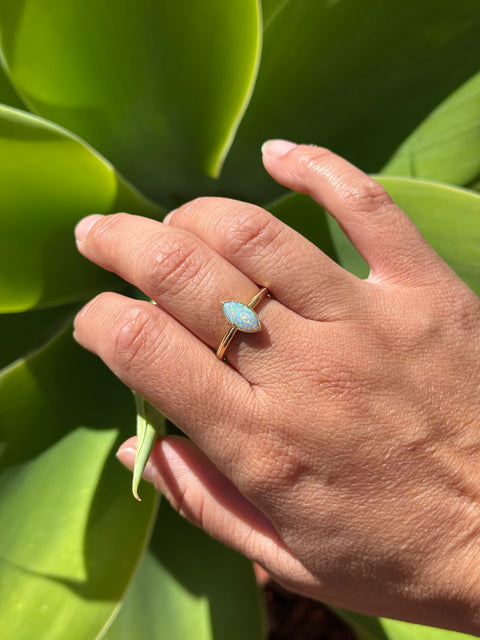 Boho Opal Marquise Ring (2025 Collection) -  Paddington Jeweller - Ojco