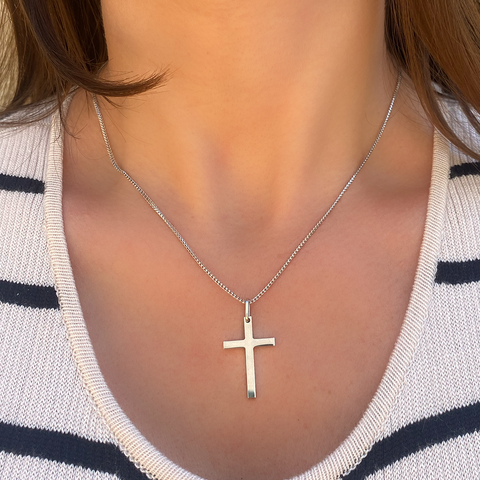 Plain Cross Pendant -  Paddington Jeweller - Ojco