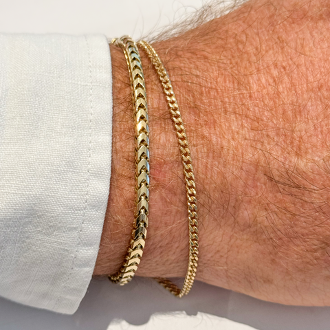 Diamond Cut Curb Bracelet 2.8MMx19cm