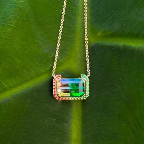 Watermelon Tourmaline Necklace