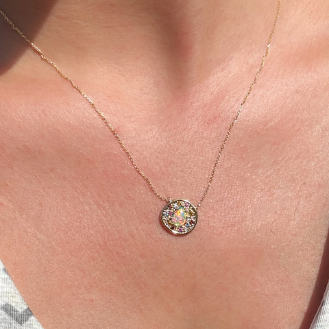 Klhoe - Necklace Crystal Light Opal 0.32ct
