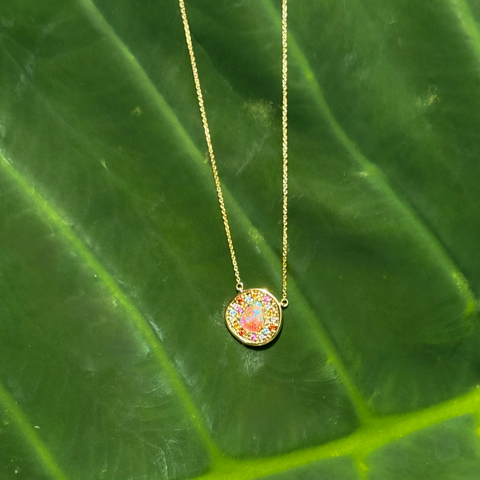 Klhoe - Necklace Crystal Light Opal 0.32ct
