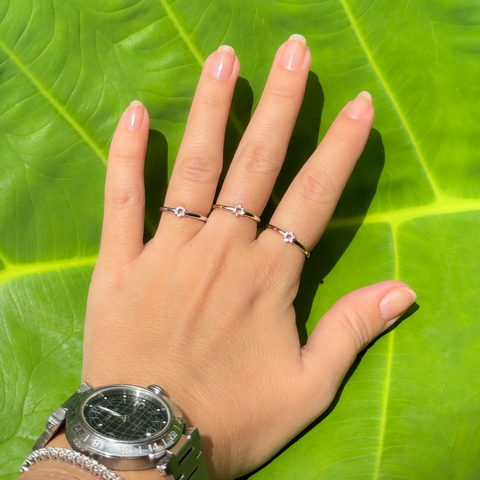 Diamond Star of David Ring