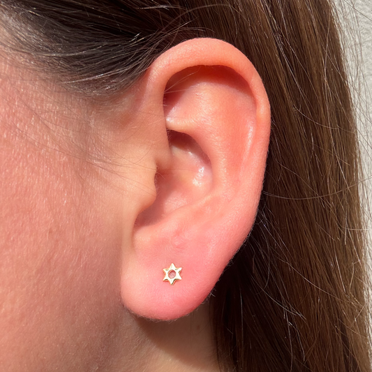 Star of David Stud Earring