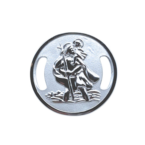 Silver Saint Christopher plaque designed for protection jewellery