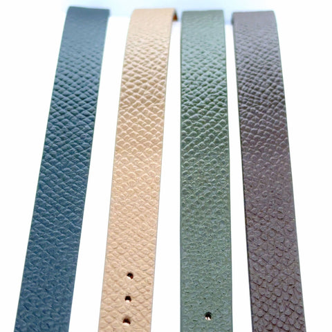 Assorted leather strap colours available for Identity Collection bracelets