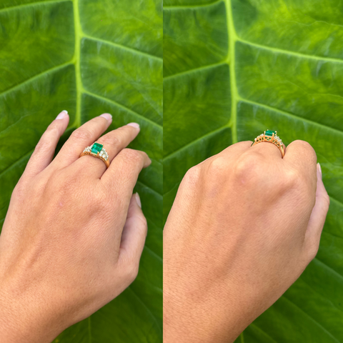 Kali Emerald & Diamond Ring