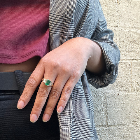 Kali Emerald & Diamond Ring