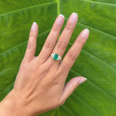 Kali Emerald & Diamond Ring