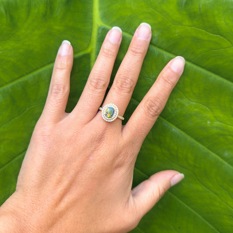 Leia Opal & Diamond Ring