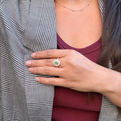 Leia Opal & Diamond Ring