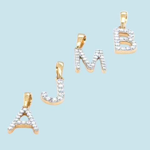 Diamond alphabet pendant for everyday wear