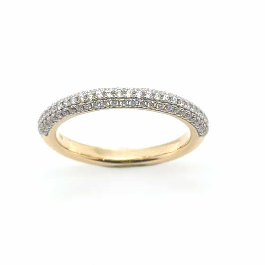 McKenzie diamond band with 0.36ct round brilliant diamonds in 18kt gold – minimalist wedding band