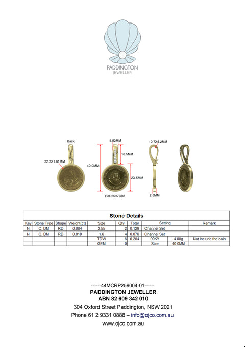 Laura K - Custom Made Enhancer -  Paddington Jeweller - Ojco