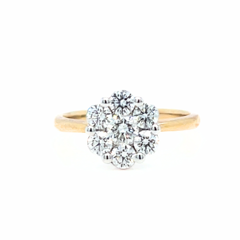 Poppy Flower Cluster Ring