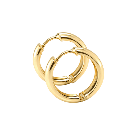 Presley 9kt yellow gold huggie earrings