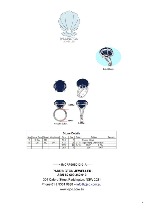 Helen H - Custom Design -  Paddington Jeweller - Ojco