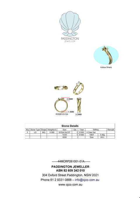 Emily - Custom Design -  Paddington Jeweller - Ojco