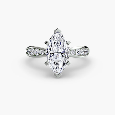 Solitaire with Pavé 3 -  Paddington Jeweller - Ojco