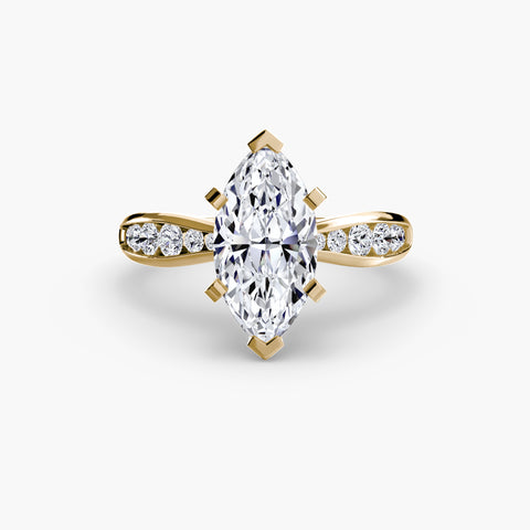 Solitaire with Pavé 3 -  Paddington Jeweller - Ojco