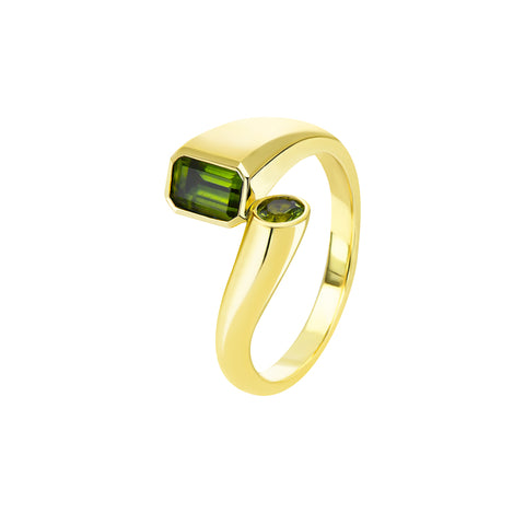 Toi et Moi Solene - Emerald cut Sapphire