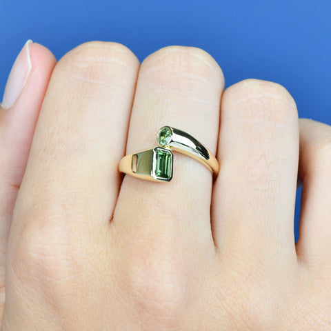 Toi et Moi Solene - Emerald cut Sapphire