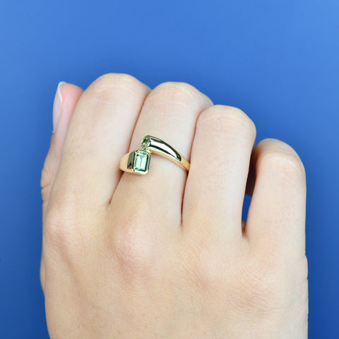 Toi et Moi Solene - Emerald cut Sapphire
