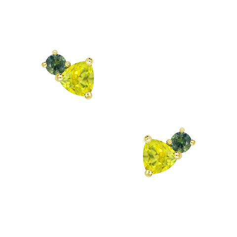 Toi Et Moi Trilliant Sapphire Earrings