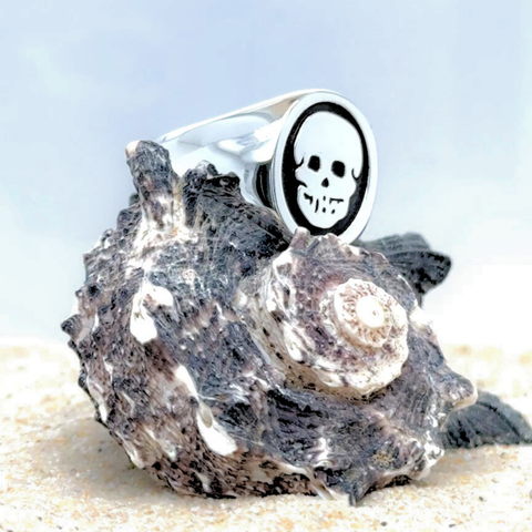 Brendan Skull Signet Ring - Custom Made -  Paddington Jeweller - Ojco