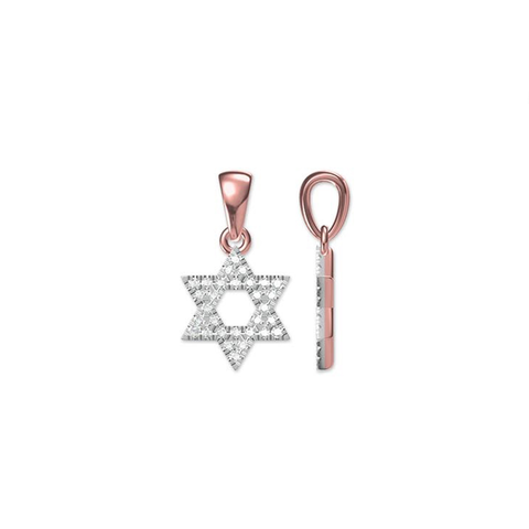 Diamond Star of David Pendant -  Paddington Jeweller - Ojco