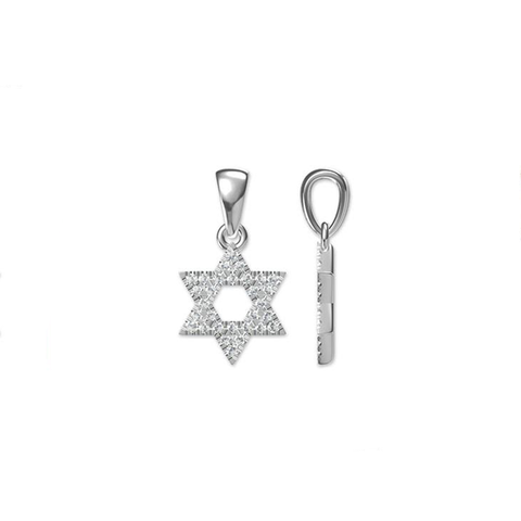 Diamond Star of David Pendant -  Paddington Jeweller - Ojco