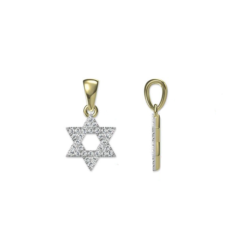 Diamond Star of David Pendant -  Paddington Jeweller - Ojco