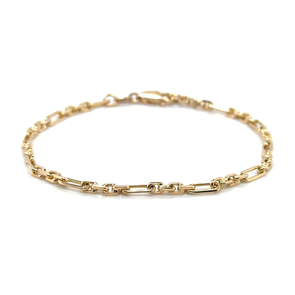 Gold Figaro chain suitable for layering or wearing alone